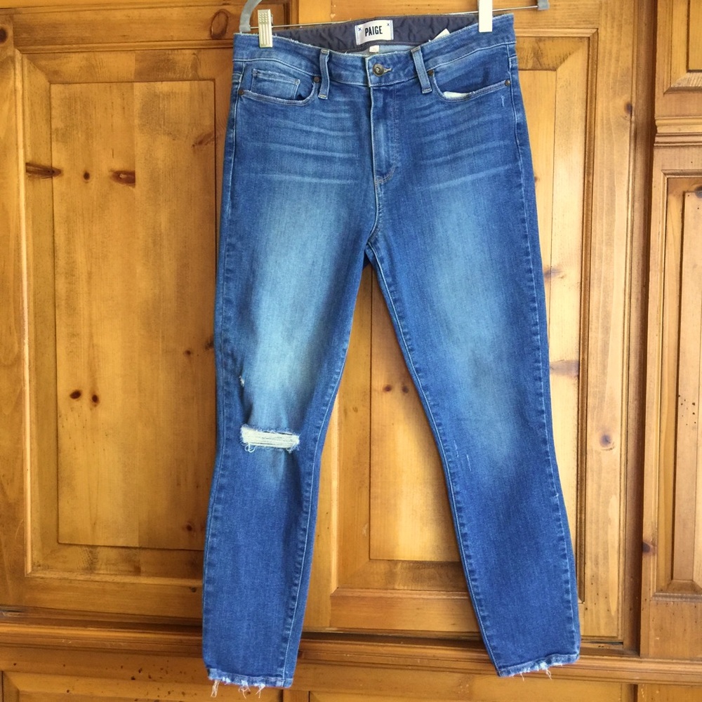 Paige Hoxton Crop Jeans Brantley Destructed 29